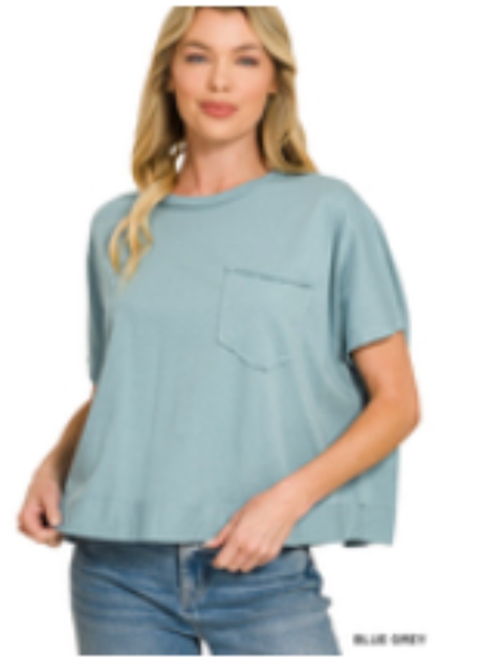 #1063 Exposed Seam Boxy Top - Zenana